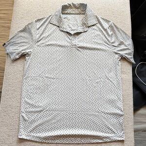 Men's White Flower Dots Shirt